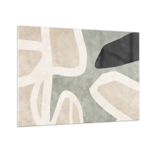 Glass picture - Composition with a Black Motif - 100x70 cm