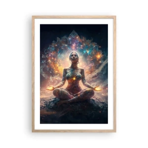 Poster in light oak frame - Good Energy Flow - 50x70 cm