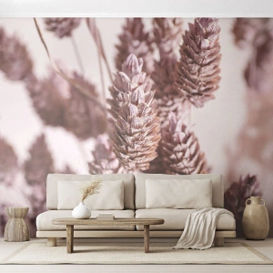 Photo Wallpaper Premium Sand - Seemingly Inconspicuos - Dried Flower, Flower, Meadow - 200x140 cm
