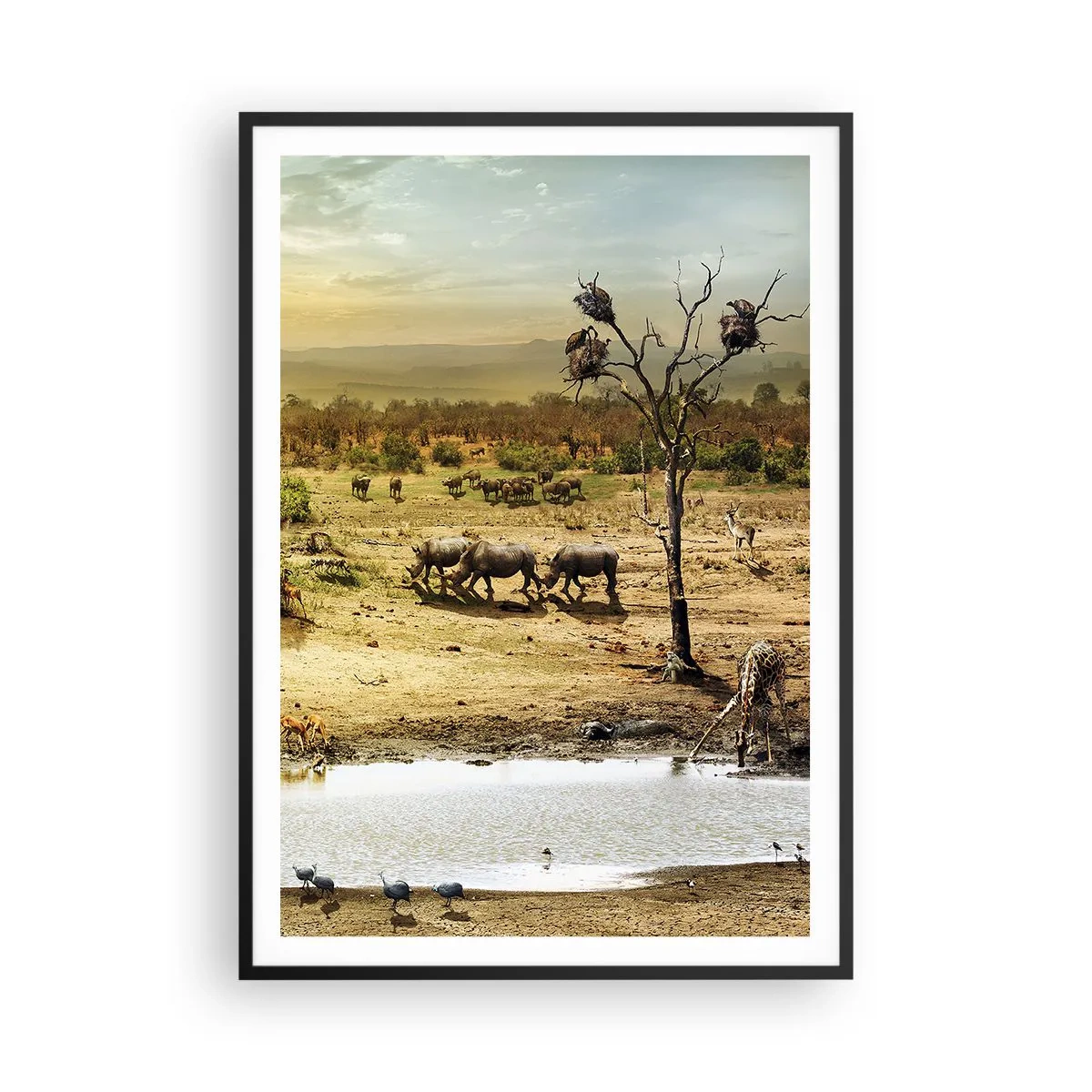 Poster in black frame - There Is a River that Flows from Eden - 70x100 cm