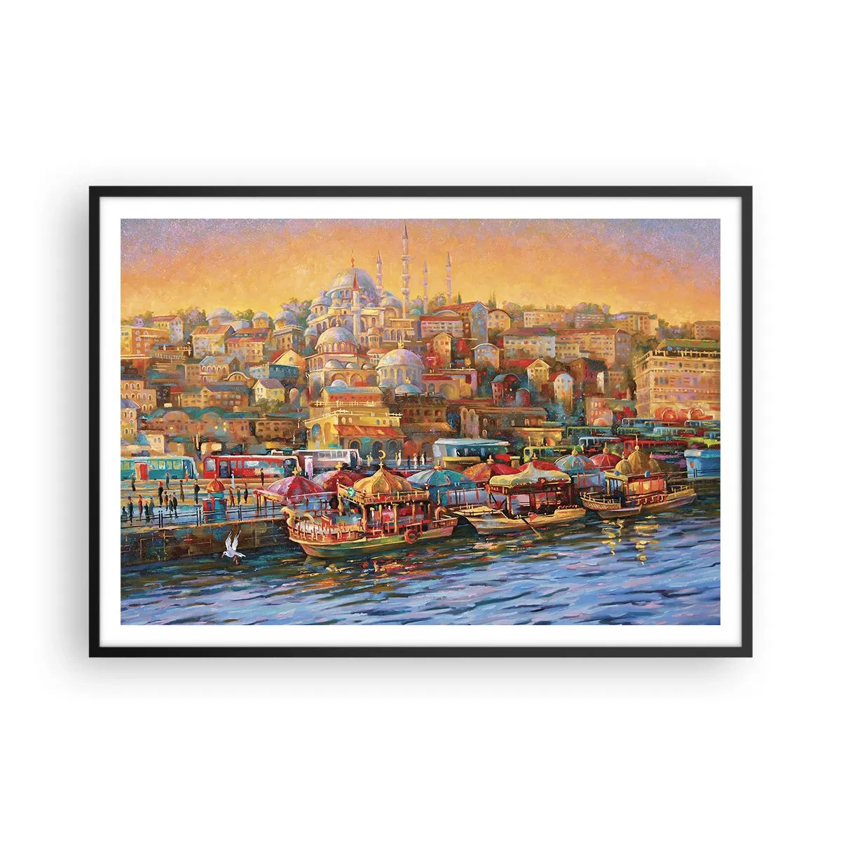 Poster in black frame - Istanbul Story - 100x70 cm