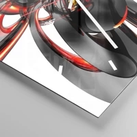 Clock face with lines