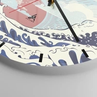 Clock face with lines