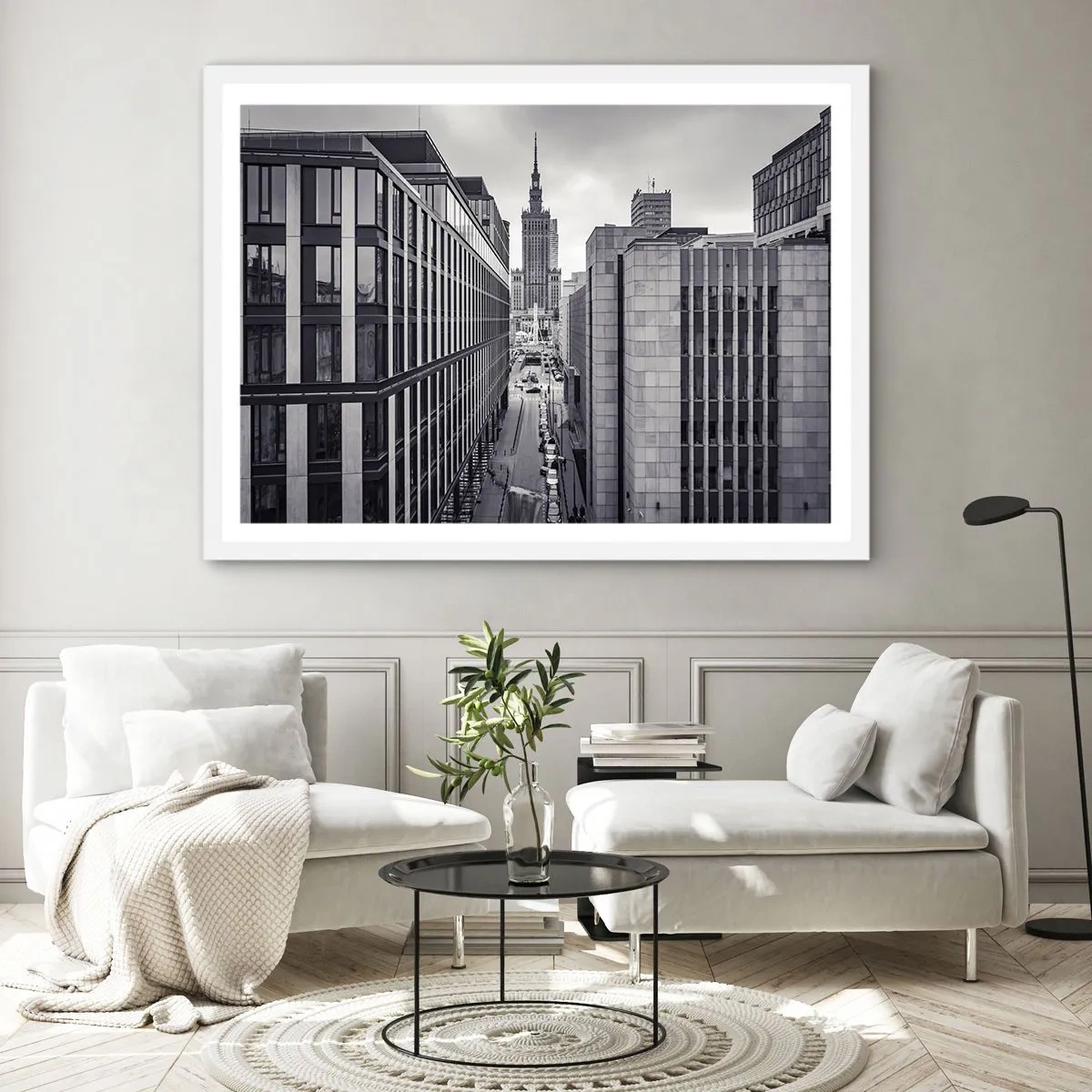 Poster in white frmae - Warsaw Valley - 40x30 cm