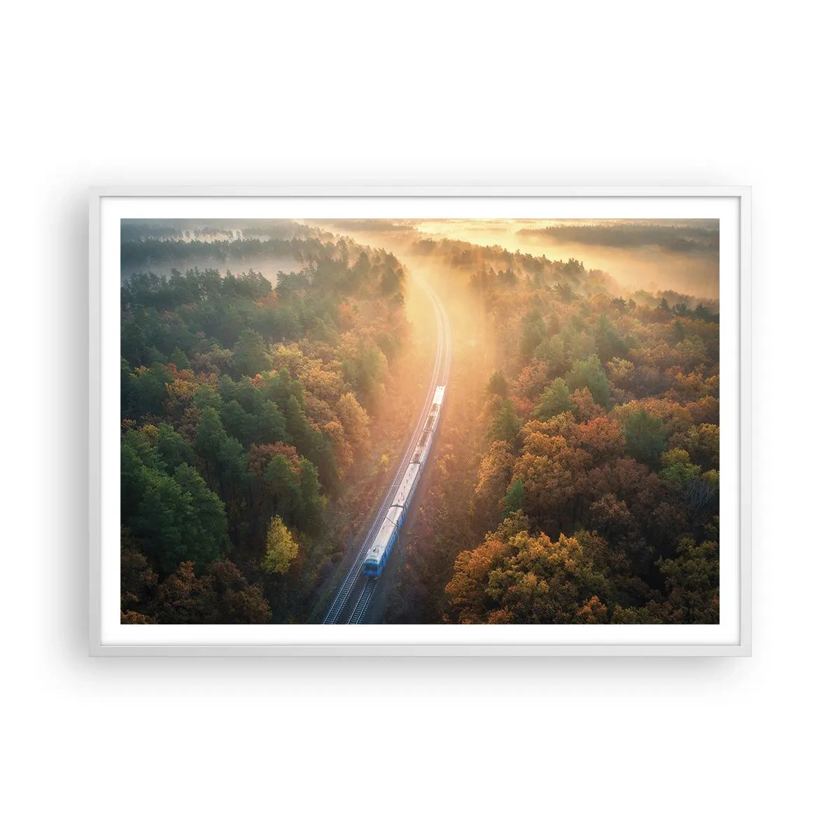 Poster in white frmae - Autumn Trip - 100x70 cm