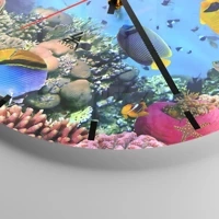 Clock face with lines