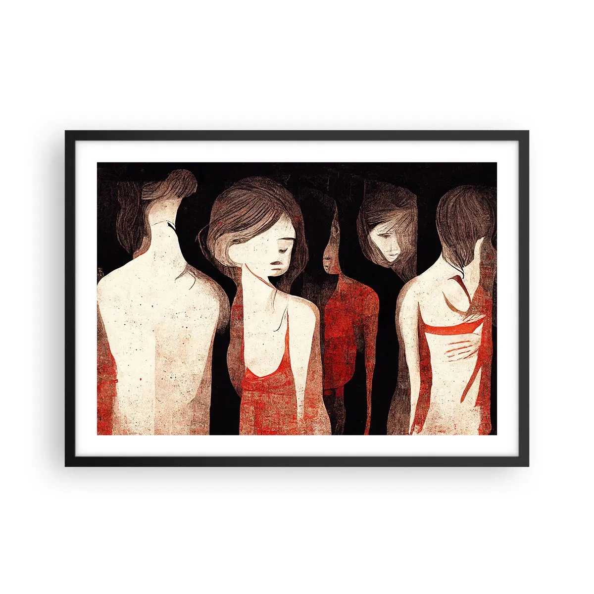 Poster in black frame - Madonnas from Darkness - 70x50 cm