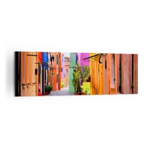 Canvas picture - Rainbow Alley - 160x50 cm