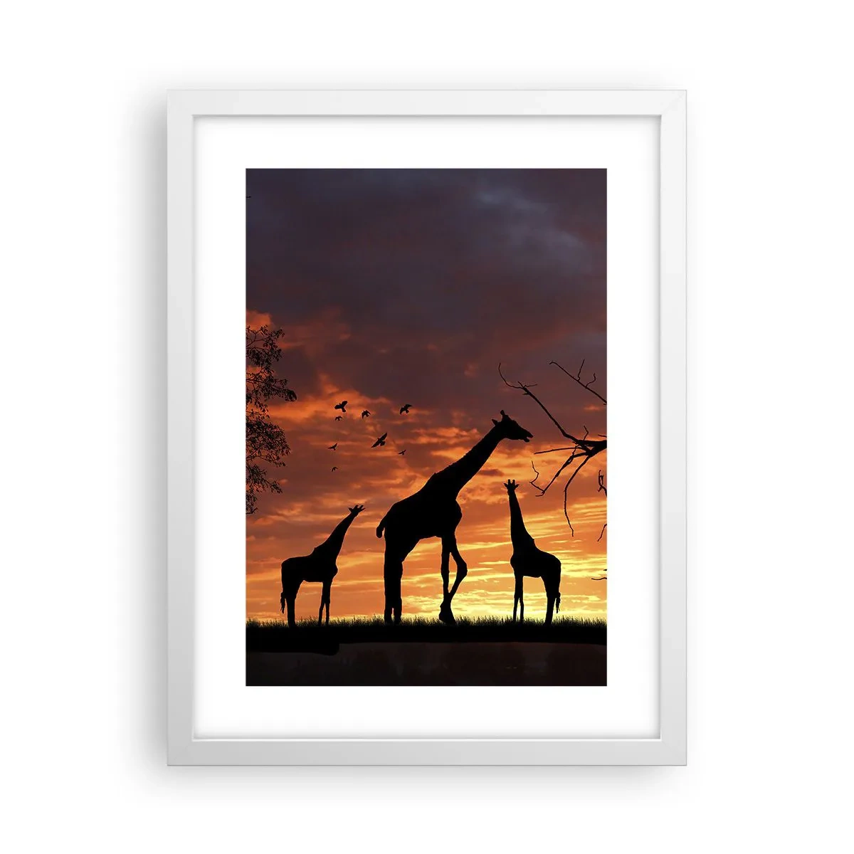Poster in white frmae - Small Dinner among Close Ones - 30x40 cm