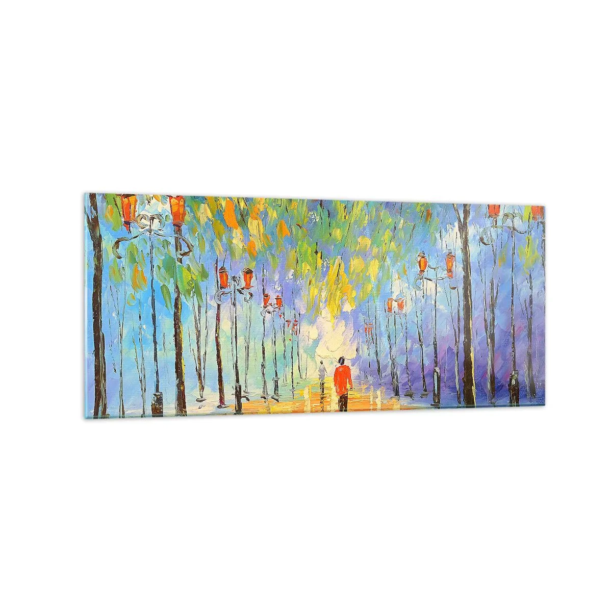 Glass picture - Night Rain Song - 120x50 cm