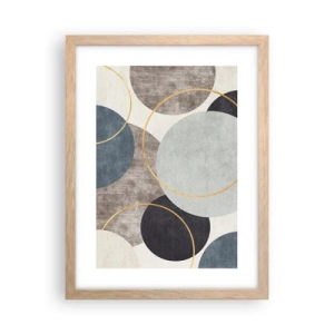 Poster in light oak frame - Wheel after Wheel - 30x40 cm