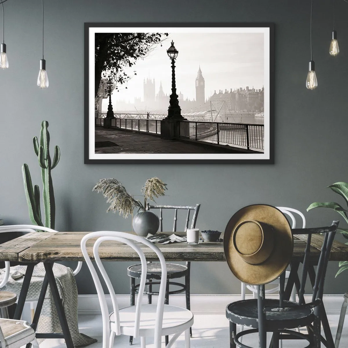 Poster in black frame - London Morning - 91x61 cm