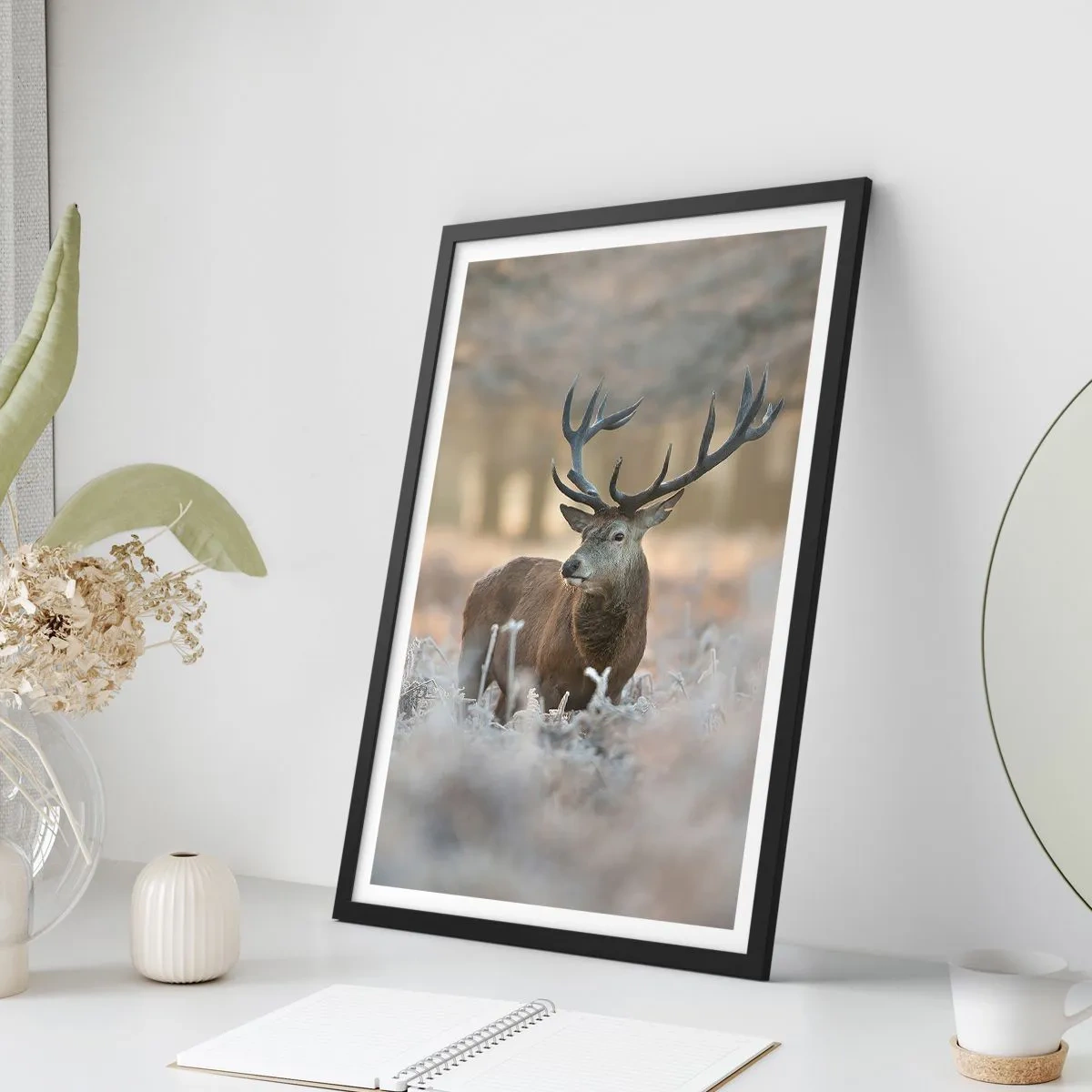 Poster in black frame - Chilly Morning - 40x50 cm