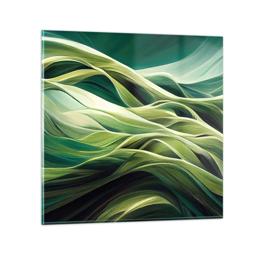 Glass picture - Abstract Playing Green - 70x70 cm