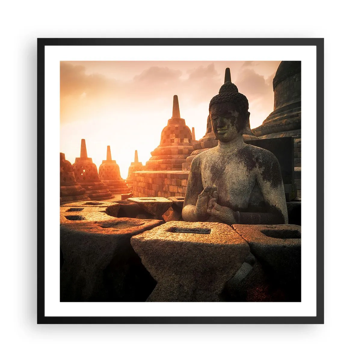 Poster in black frame - Weather of Great Wisdom - 60x60 cm