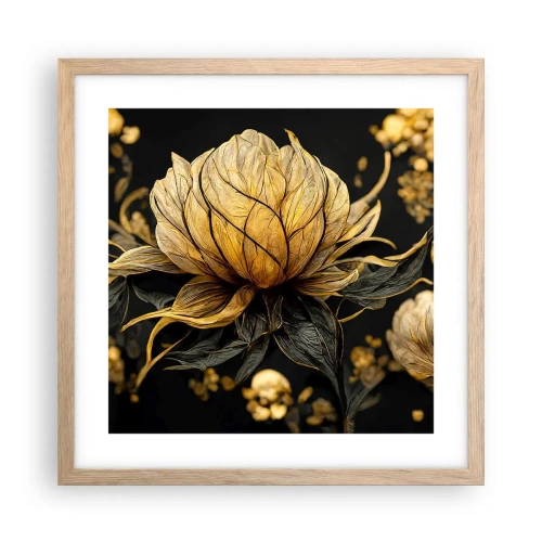 Poster in light oak frame - Subtle Fragility - 40x40 cm