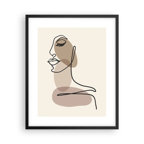 Poster in black frame - Certain Line of Beauty - 40x50 cm