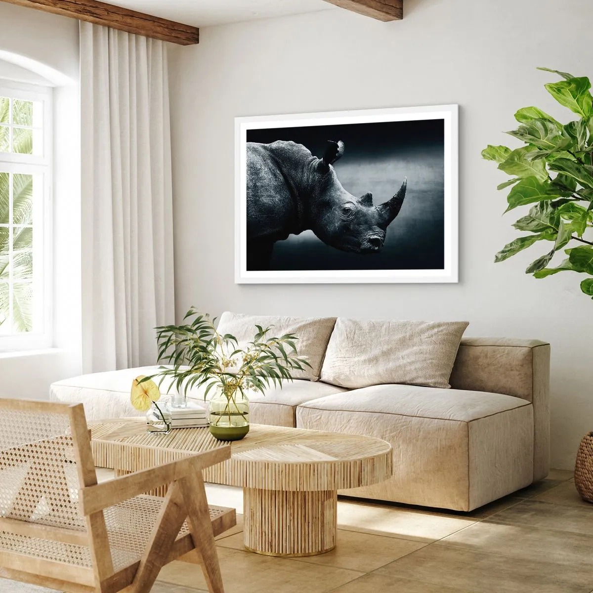 Poster in white frmae - Right Profile - 50x40 cm