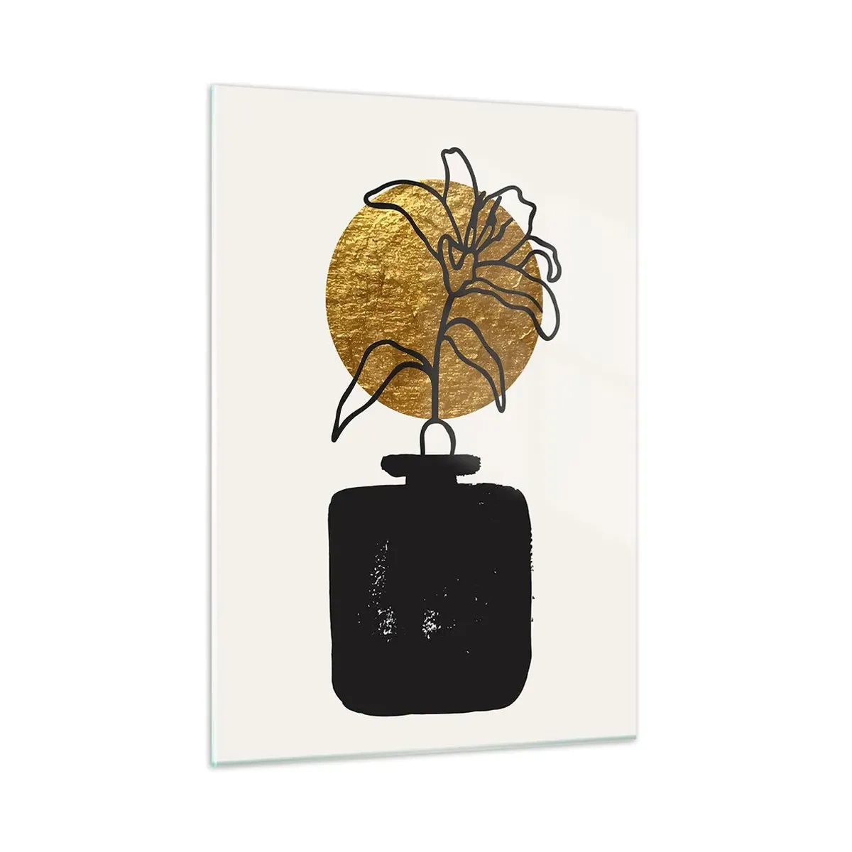 Glass picture - Beauty Precious as Gold - 50x70 cm