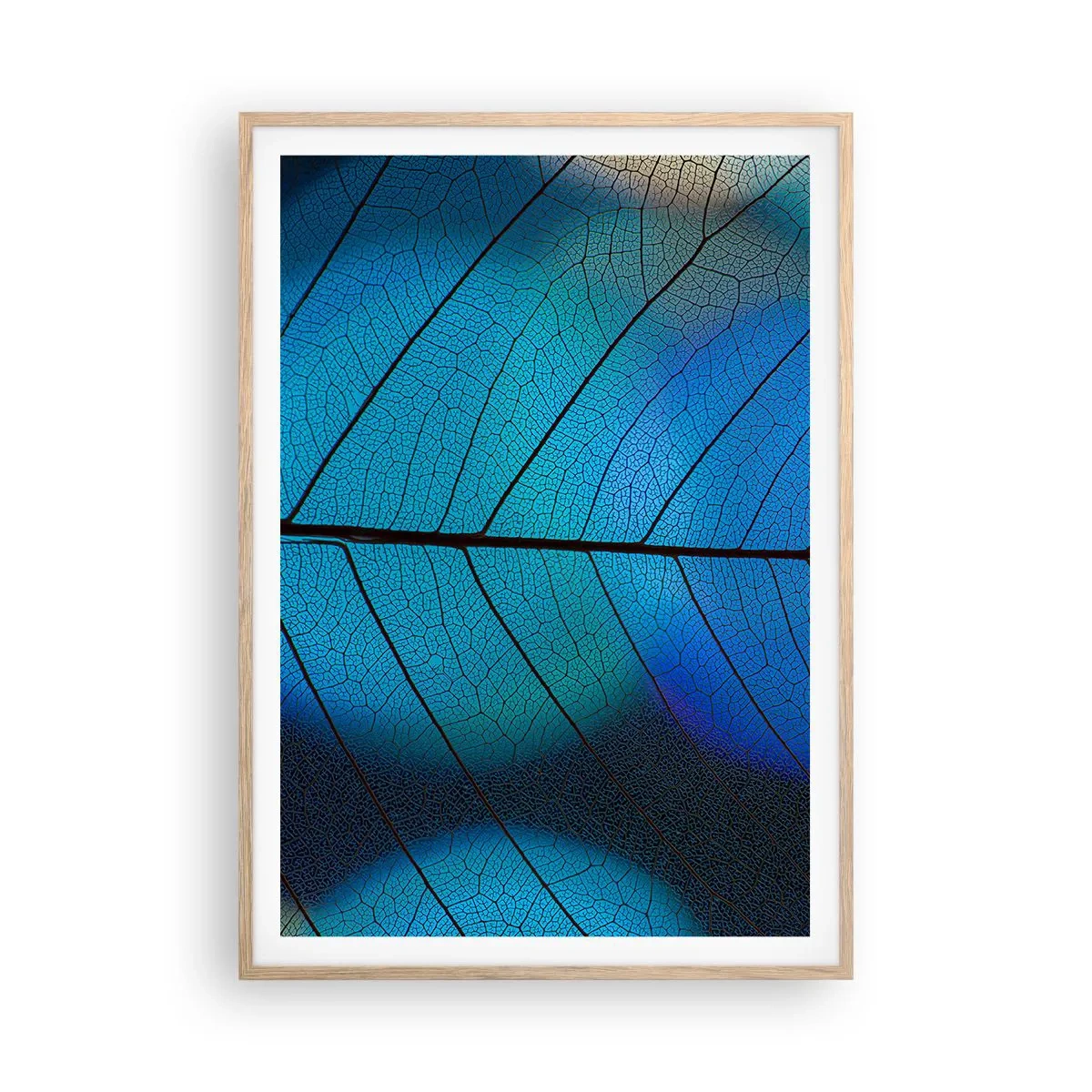 Poster in light oak frame - Intricate Construction - 70x100 cm