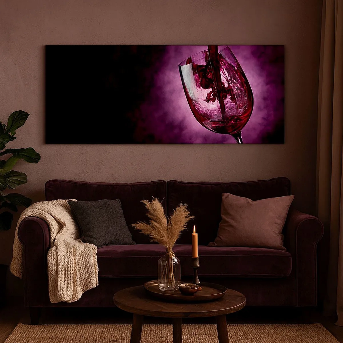 Canvas picture - Scarlet? Carmine? No, Ruby. - 100x40 cm