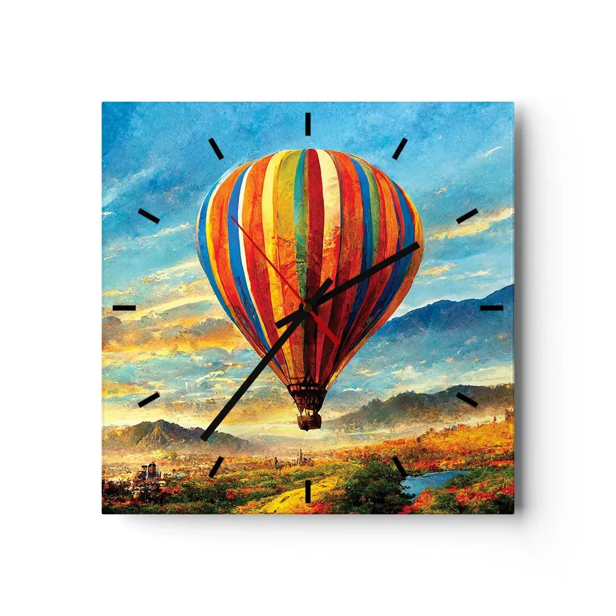 Wall clock - Clock on glass - More Can Be Seen in Silence - 30x30 cm