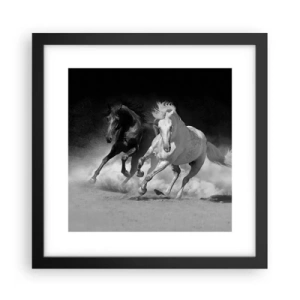 Poster in black frame - Gallop of Freedom - 30x30 cm