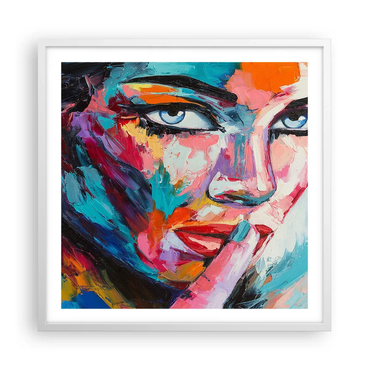 Poster in white frmae - Our First Secret - 60x60 cm