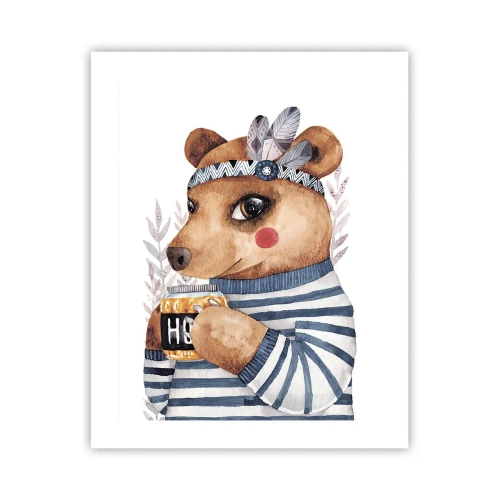 Poster - Sweet Lady Bear - 40x50 cm