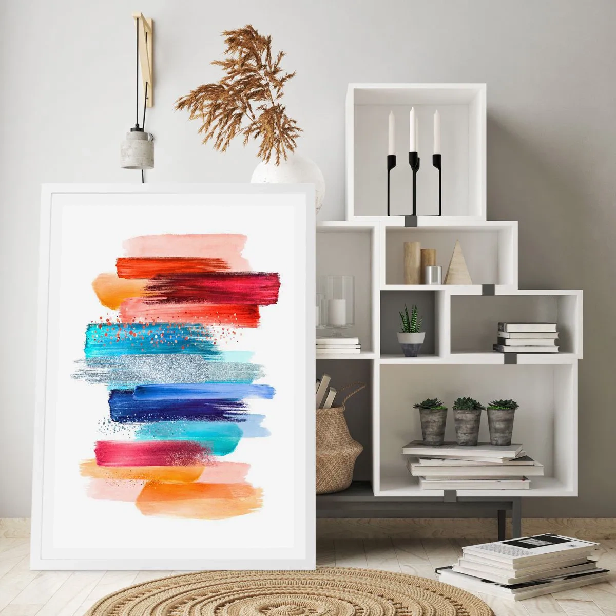 Poster in white frmae - Up and Down - 30x40 cm