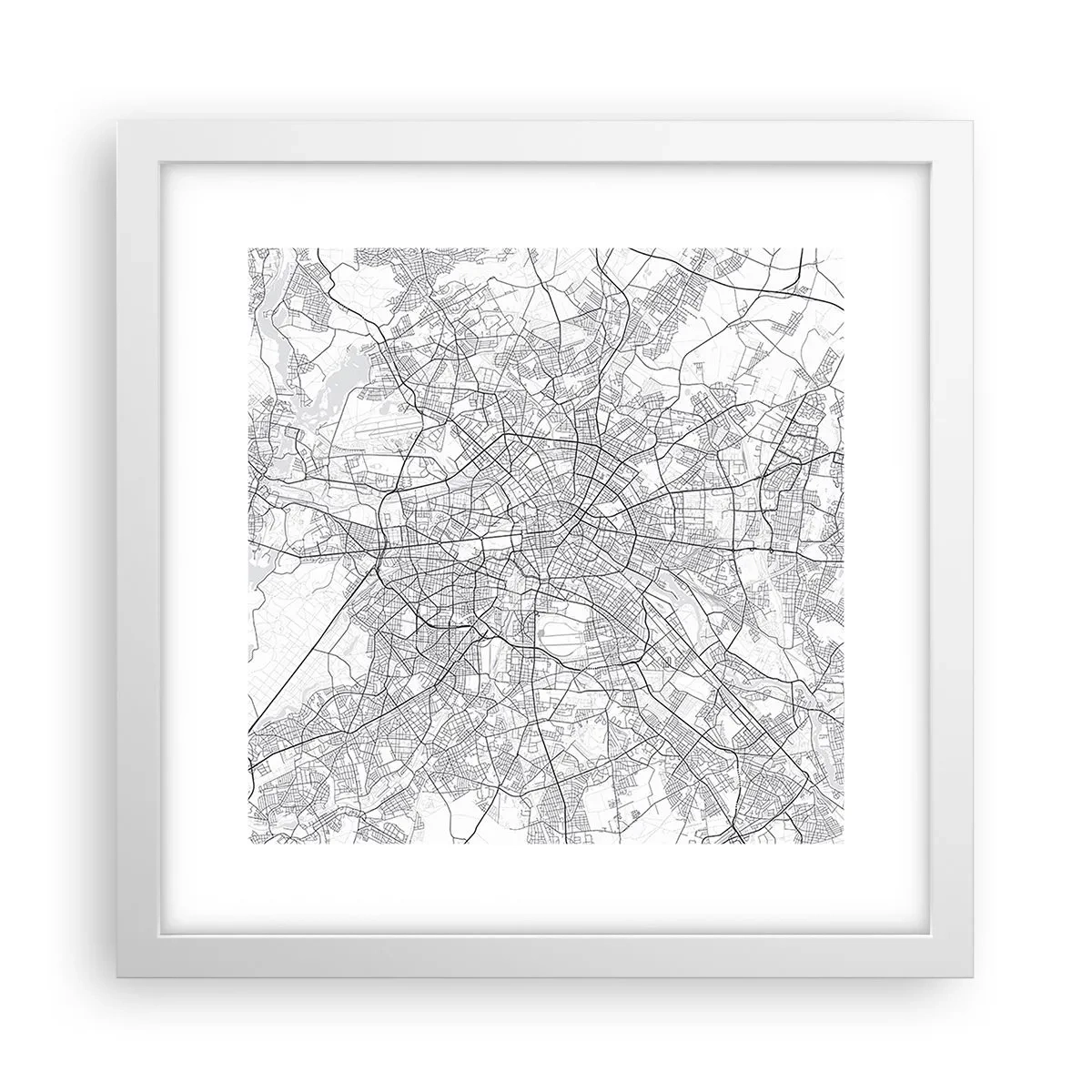 Poster in white frmae - Flower of Berlin - 30x30 cm