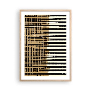 Poster in light oak frame - Architectural Abstract - 50x70 cm