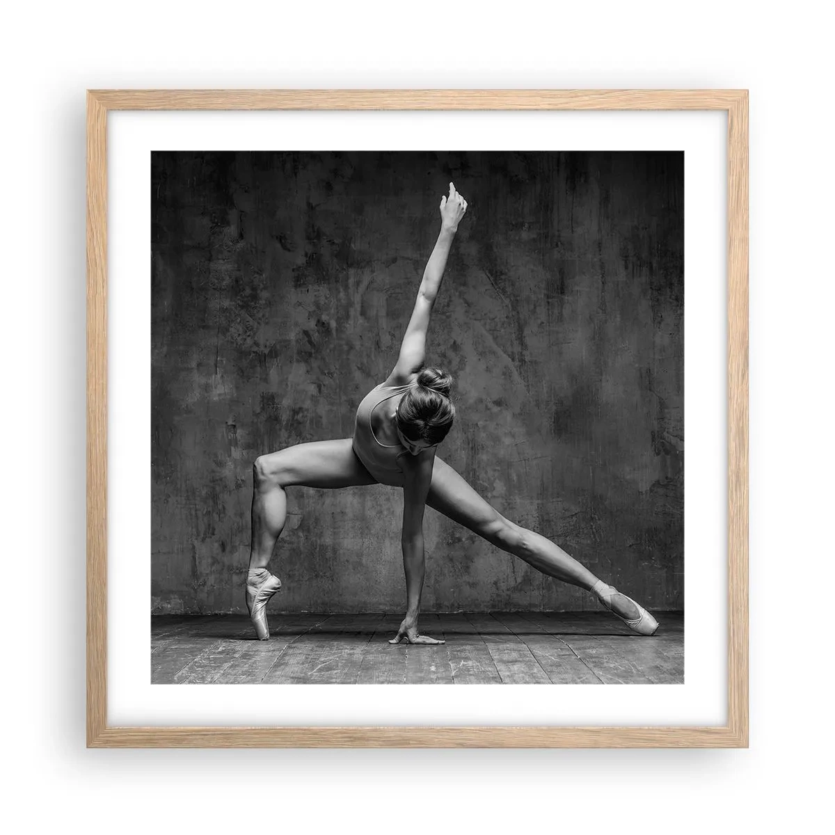 Poster in light oak frame - Ideal of Balance - 50x50 cm