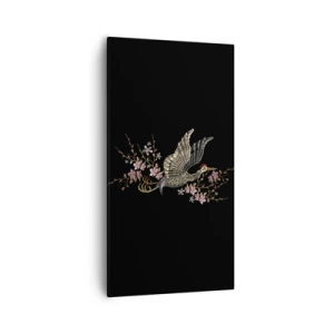 Canvas picture - Exotic, Embroidered Bird - 55x100 cm