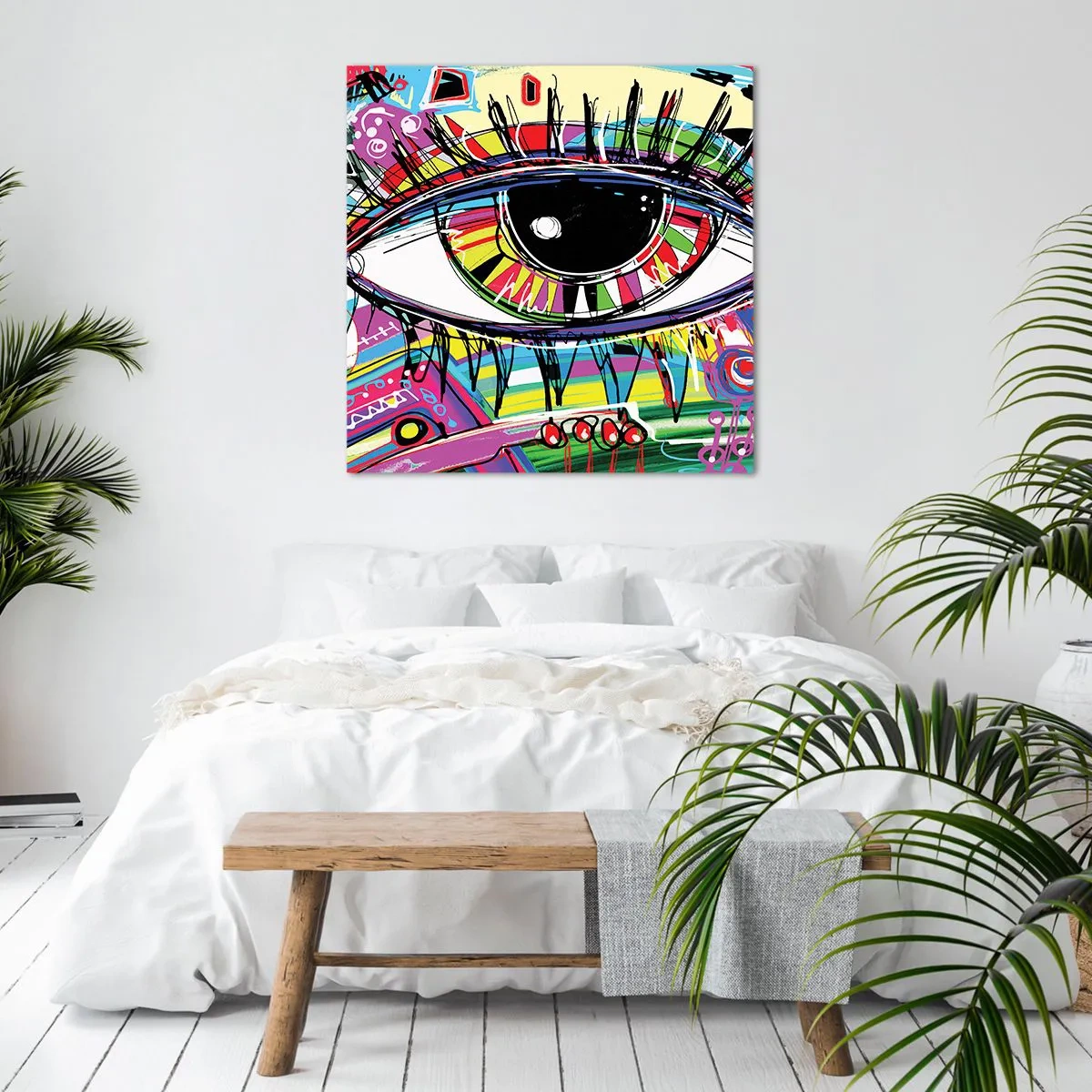 Canvas picture - Colourful Eye - Colourful Soul - 50x50 cm