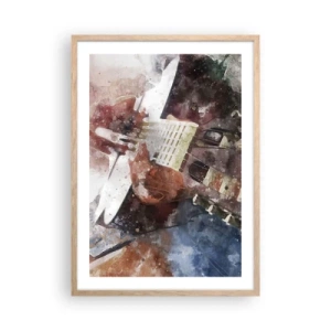 Poster in light oak frame - And What do You Think? - 50x70 cm