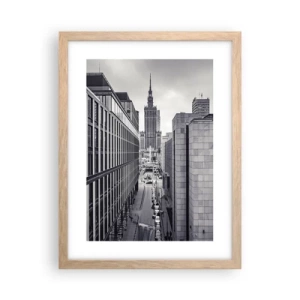 Poster in light oak frame - Warsaw Valley - 30x40 cm