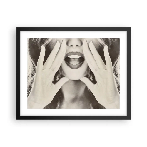 Poster in black frame - Coming! - 50x40 cm