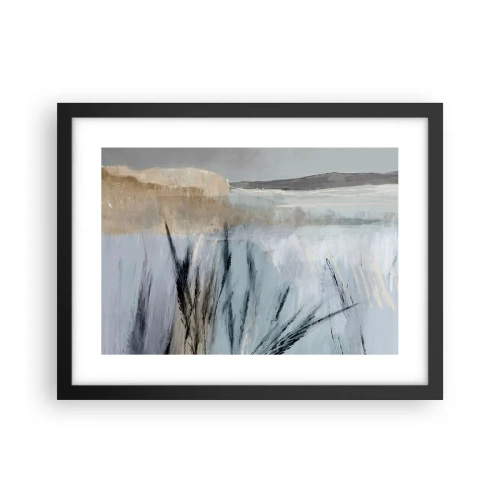 Poster in black frame - Winter Fields - 40x30 cm
