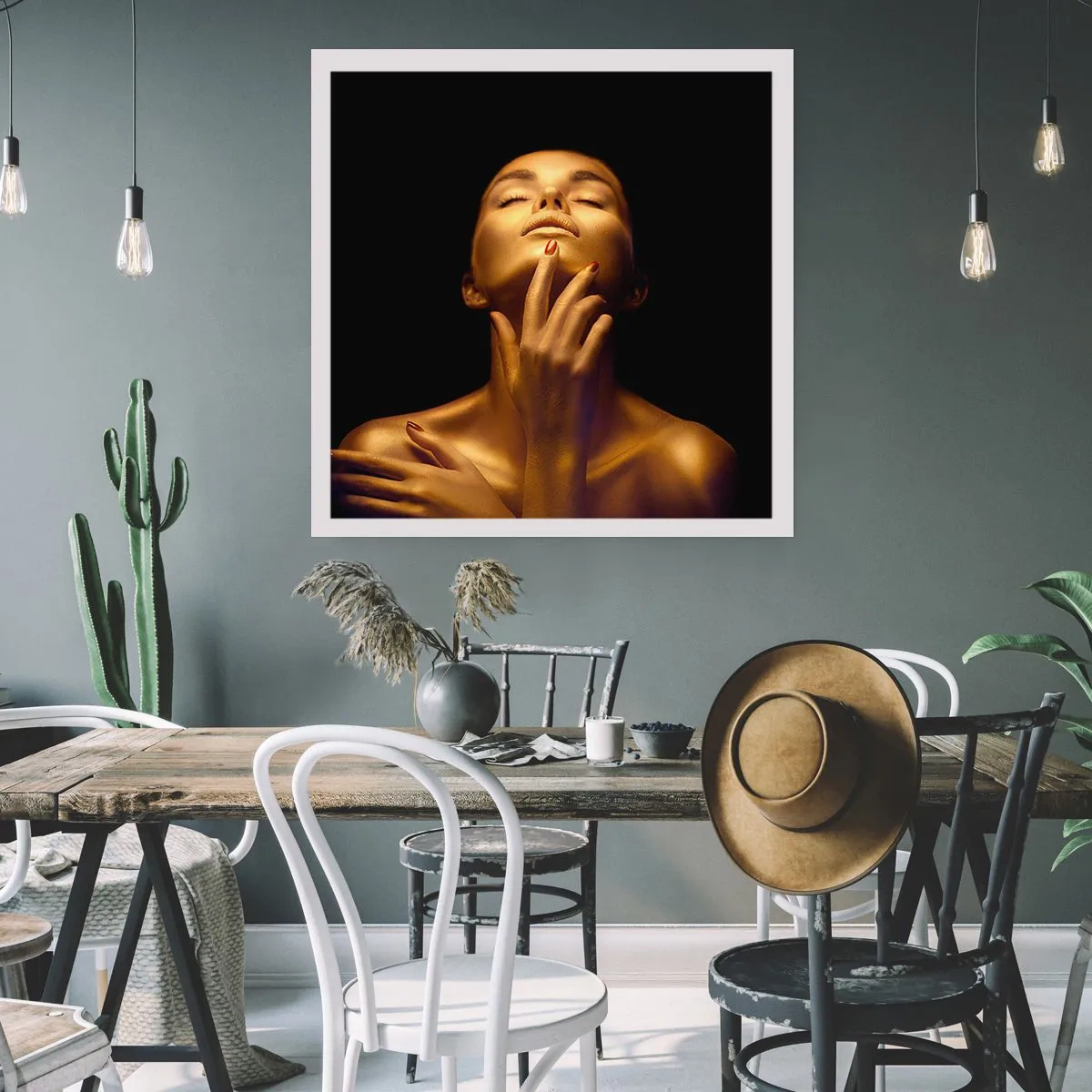 Poster - Like Golden Silk - 30x30 cm