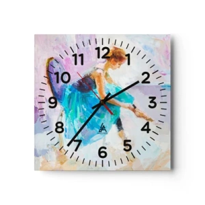 Wall clock - Clock on glass - Unspeakable Grace, Subtle Charm - 40x40 cm