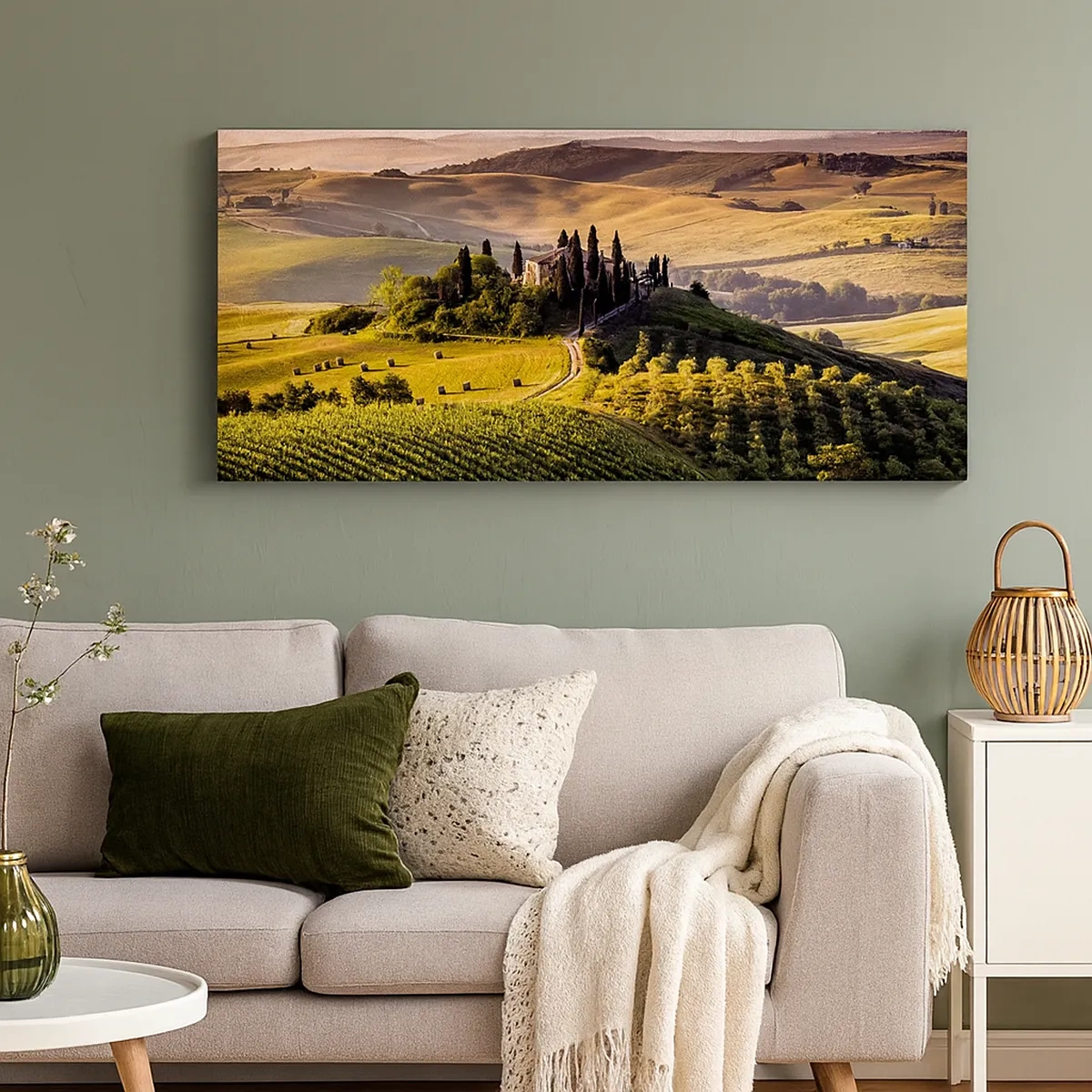 Canvas picture - Arcadia - Tuscan Landscape - 30x30 cm