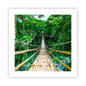 Poster - Small Bridge over the Green - 40x40 cm