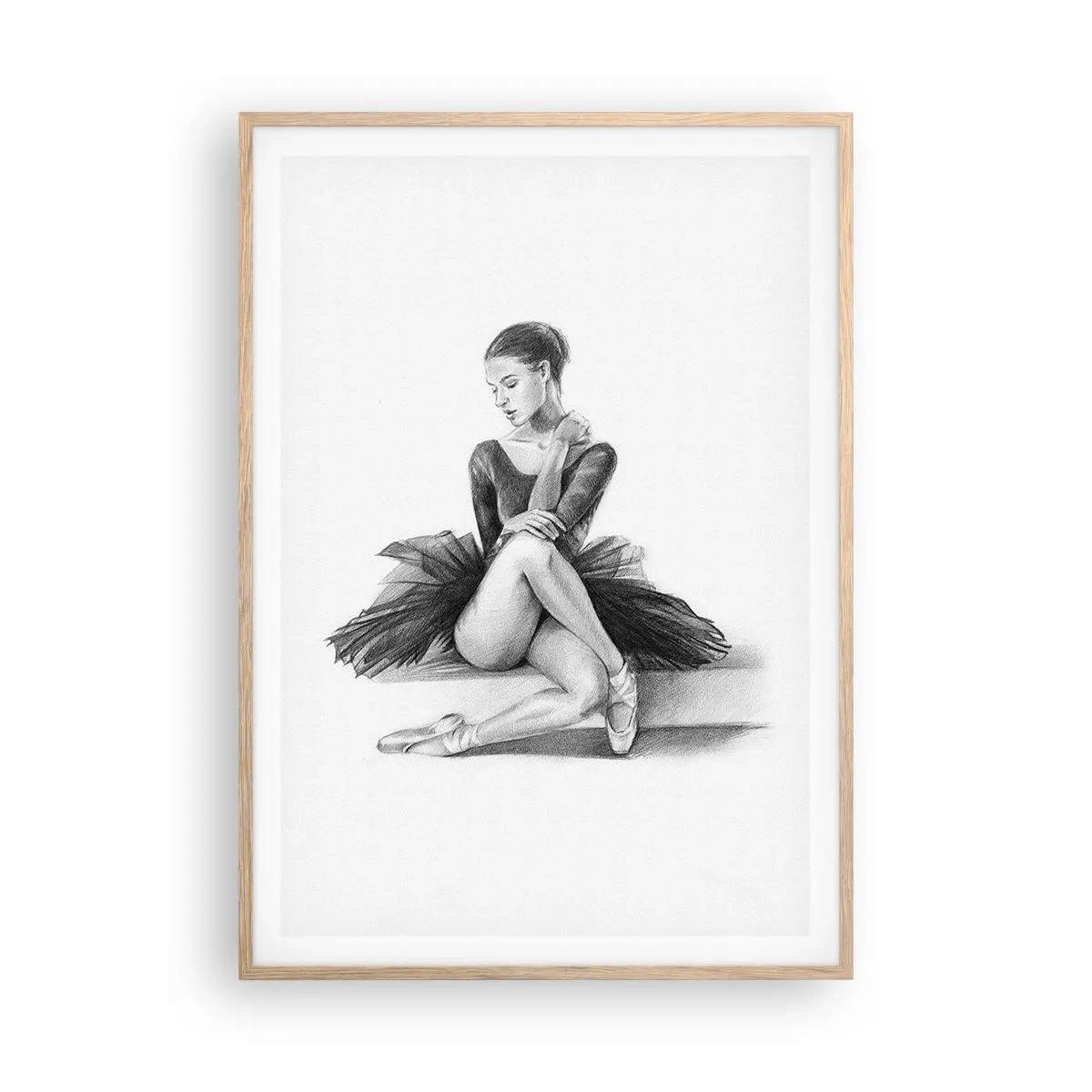 Poster in light oak frame - Enchanted by a Dance - 70x100 cm