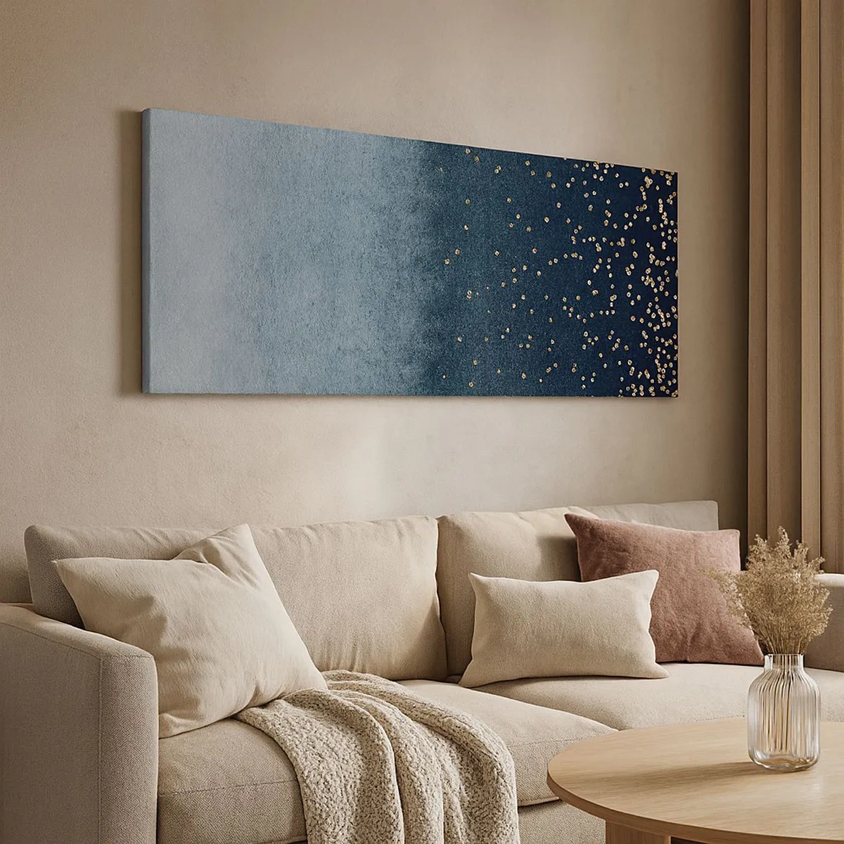 Canvas picture - Composition - Blue Phases - 100x40 cm