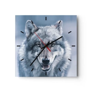 Wall clock - Clock on glass - Will You Take Up the Challenge? - 30x30 cm