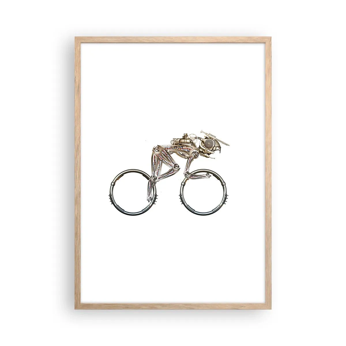 Poster in light oak frame - Wonderful Machinery - 50x70 cm