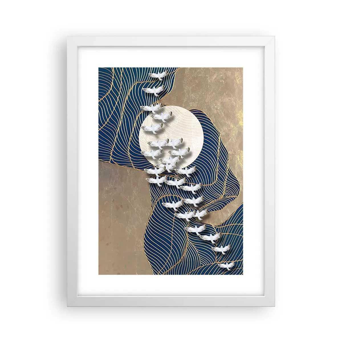 Poster in white frmae - Freedom, Travel, Community - 30x40 cm