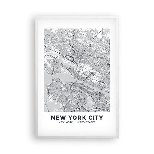 Poster in white frmae - Anatomy of Metropolis - 61x91 cm