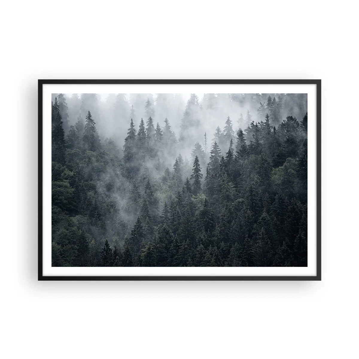 Poster in black frame - Forest World - 100x70 cm